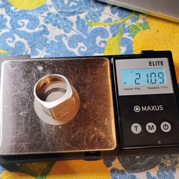 Vtg Judaica Mens Sz 11 Hebrew 10 Commandments 21g Sterling Silver Jewish Jewelry - Picture 8 of 8